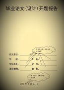 畢業論文開題報告
