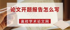 論文開題報告怎么寫